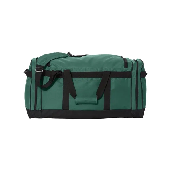 Large polyester duffel bag with two large zipper side pockets. Blank.... from ASI 84358 S&S Activewear