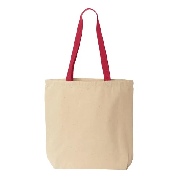 Cotton canvas tote with colored 22" webbed handles... from ASI 84358 S&S Activewear
