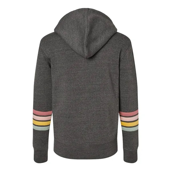 MV Sport Women's Striped Sleeves Full-Zip Hooded Sweatshirt... from ASI 84358 S&S Activewear