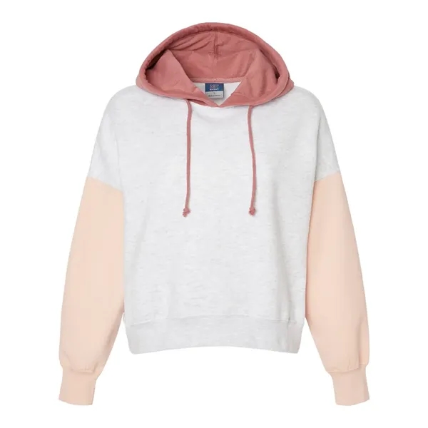 MV Sport Women's Sueded Fleece Colorblocked Crop Hooded S...... from ASI 84358 S&S Activewear