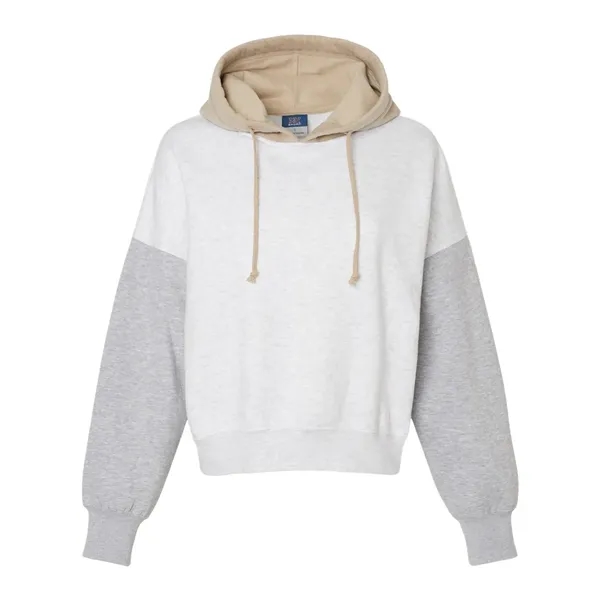 MV Sport Women's Sueded Fleece Colorblocked Crop Hooded S...... from ASI 84358 S&S Activewear