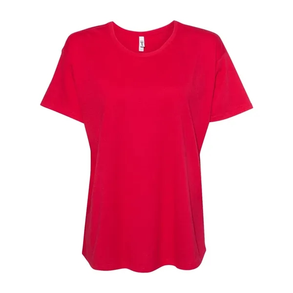 Women's lightweight flow tee with a relaxed crew neckline, side seams,... from ASI 84358 S&S Activewear