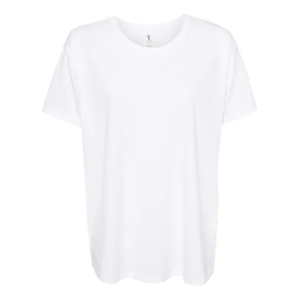 Women's lightweight flow tee with a relaxed crew neckline, side seams,... from ASI 84358 S&S Activewear