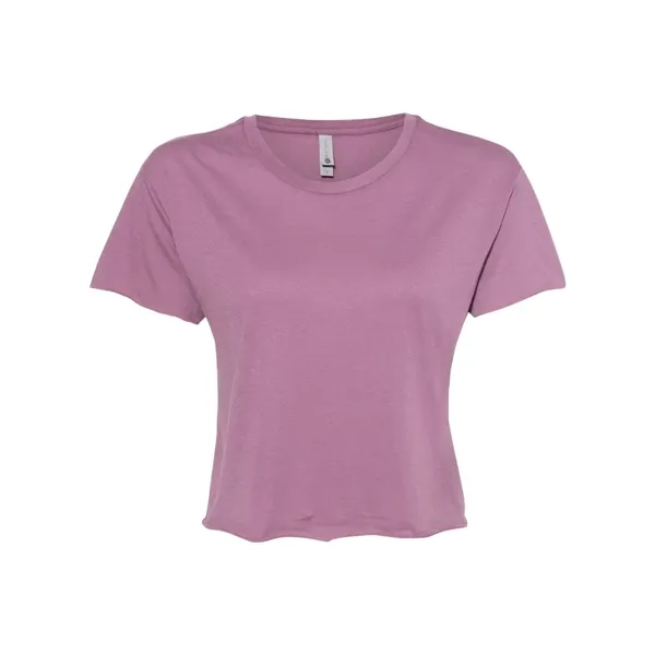 Women's crop top with a relaxed fit, raw edge sleeve and... from ASI 84358 S&S Activewear