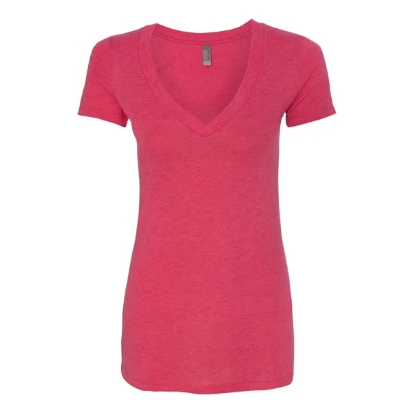 Next Level Women's Triblend Deep V-Neck T-Shirt, blank.... from ASI 84358 S&S Activewear