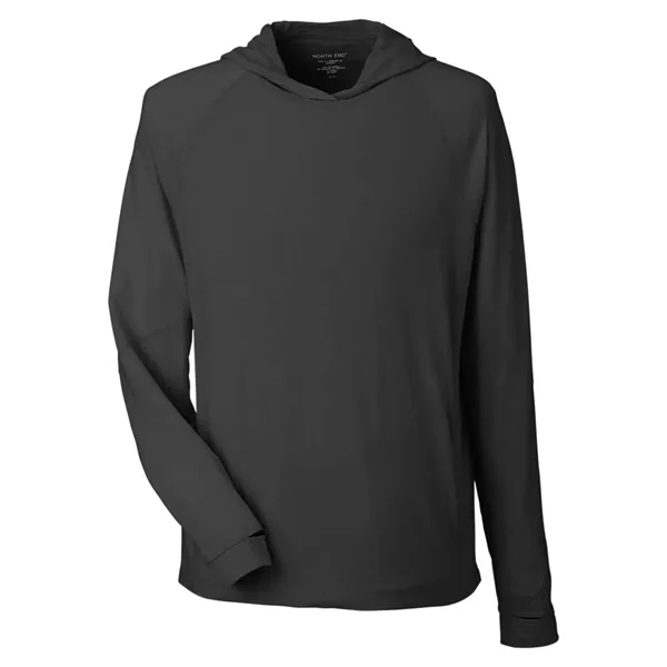 North End JAQ Stretch Performance Hooded Long Sleeve T-Shirt... from ASI 84358 S&S Activewear