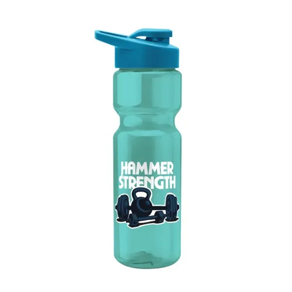 28 oz. recycled PET bike bottle with transparent design and extra... from ASI 88060 Snugz/USA Inc