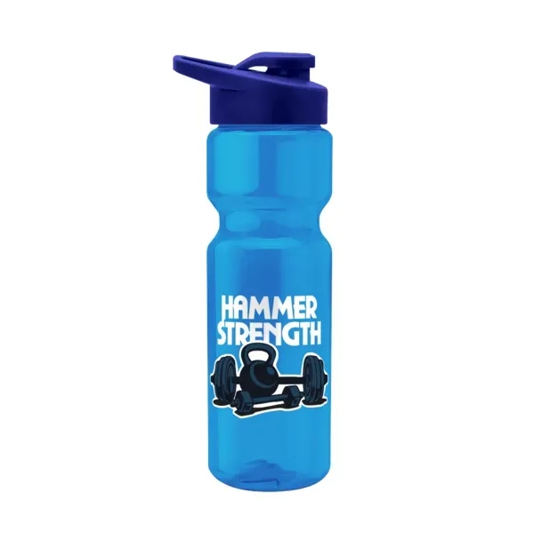 28 oz. recycled PET bike bottle with transparent design and extra... from ASI 88060 Snugz/USA Inc