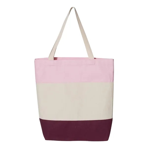 Canvas Tri-Color Tote Bag... from ASI 84358 S&S Activewear