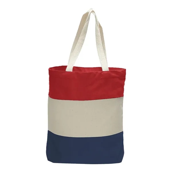 Canvas Tri-Color Tote Bag... from ASI 84358 S&S Activewear