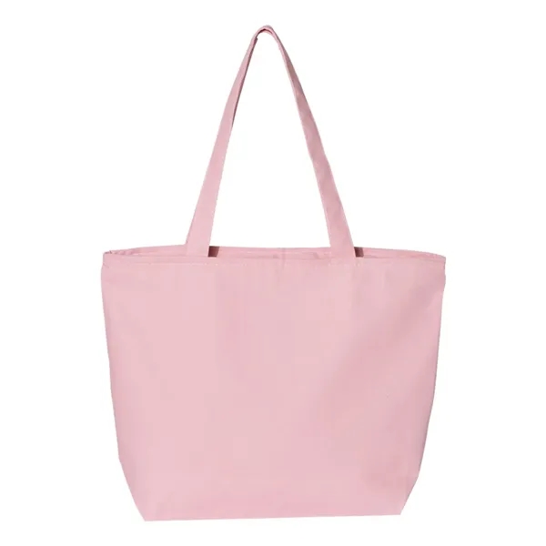 Canvas tote with zipper closure, large main compartment, interior zippered pouch... from ASI 84358 S&S Activewear