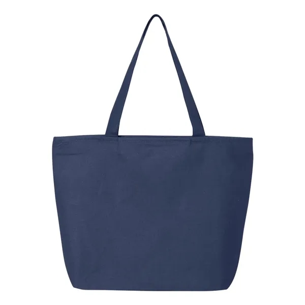 Canvas tote with zipper closure, large main compartment, interior zippered pouch... from ASI 84358 S&S Activewear