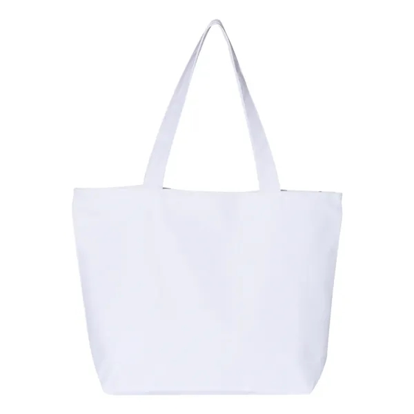 Canvas tote with zipper closure, large main compartment, interior zippered pouch... from ASI 84358 S&S Activewear