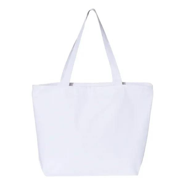 Canvas tote with zipper closure, large main compartment, interior zippered pouch... from ASI 84358 S&S Activewear