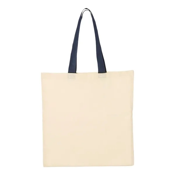 Q-Tees Cotton Economical Tote with Colored Handles... from ASI 84358 S&S Activewear