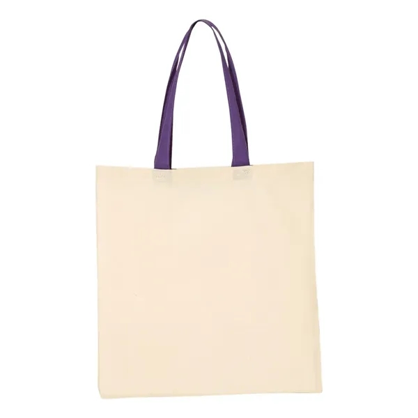 Q-Tees Cotton Economical Tote with Colored Handles... from ASI 84358 S&S Activewear