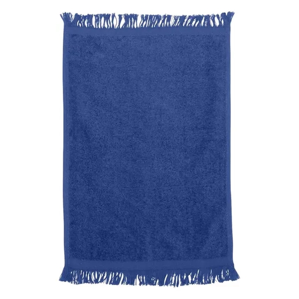 100% cotton fingertip towel with fringed ends, one side of velour,... from ASI 84358 S&S Activewear
