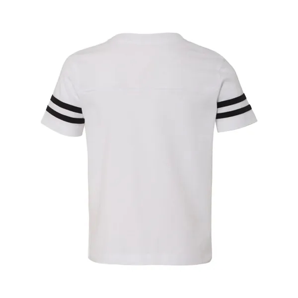 Football jersey tee for toddlers with white stripes on the sleeves,... from ASI 84358 S&S Activewear