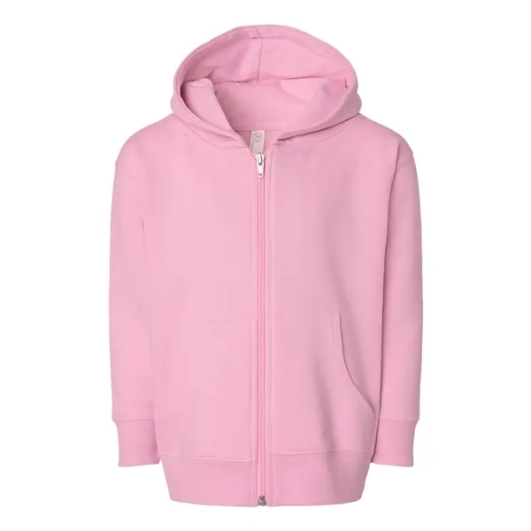 Toddler zip fleece hoodie made of cotton/polyester with double-needle, topstitched, and... from ASI 84358 S&S Activewear