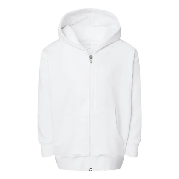 Toddler zip fleece hoodie made of cotton/polyester with double-needle, topstitched, and... from ASI 84358 S&S Activewear