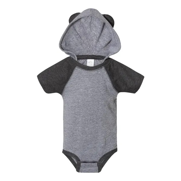 Fine Jersey Infant Short Sleeve Raglan Bodysuit with Hood...... from ASI 84358 S&S Activewear