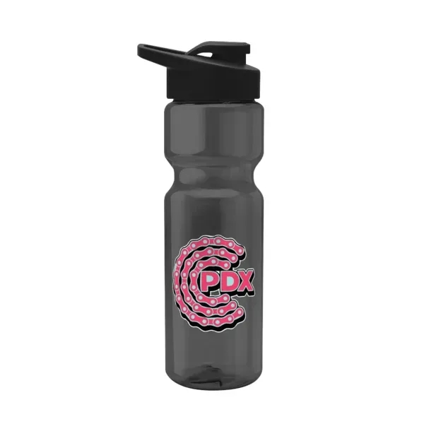 28 oz. bike bottle with transparent design and drink-thru lid.... from ASI 88060 Snugz/USA Inc