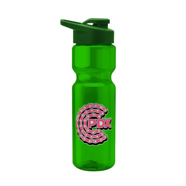 28 oz. bike bottle with transparent design and drink-thru lid.... from ASI 88060 Snugz/USA Inc