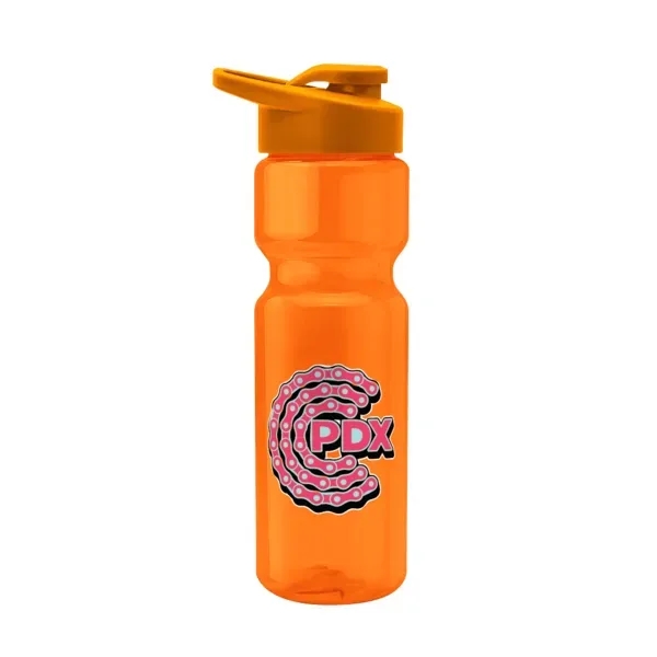 28 oz. bike bottle with transparent design and drink-thru lid.... from ASI 88060 Snugz/USA Inc