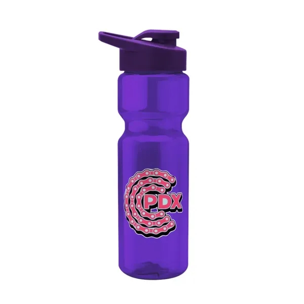 28 oz. bike bottle with transparent design and drink-thru lid.... from ASI 88060 Snugz/USA Inc