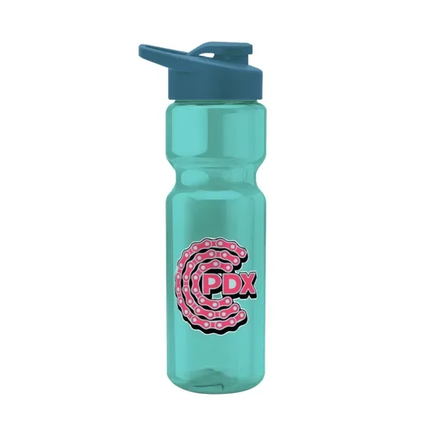 28 oz. bike bottle with transparent design and drink-thru lid.... from ASI 88060 Snugz/USA Inc