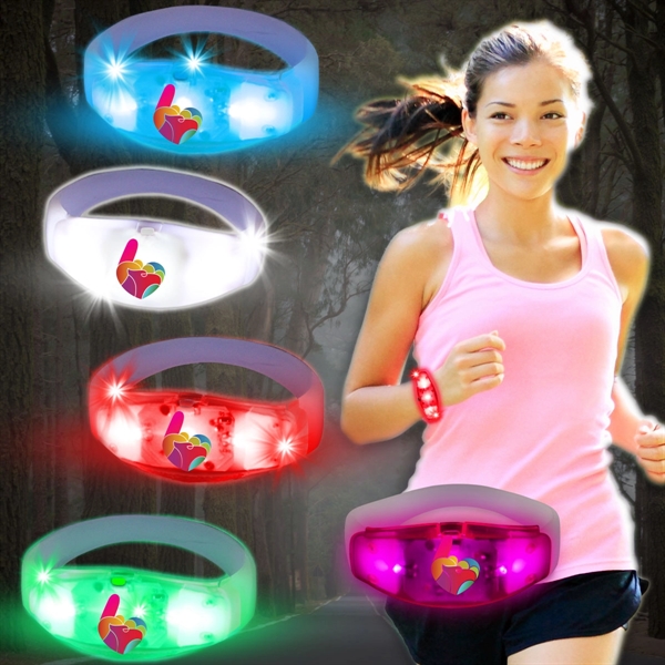 8" silicone stretchy bangle bracelet with LED light up action.... from ASI 42016 Brighter Promotions Inc / Chemical Light™