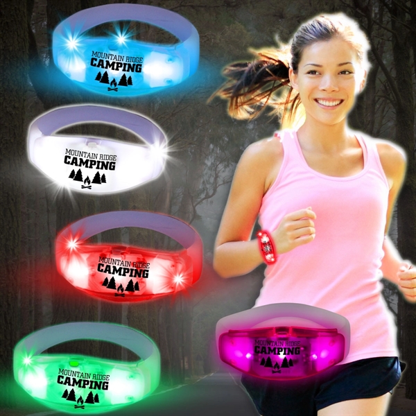 8" silicone stretchy bangle bracelet with LED light up action.... from ASI 42016 Brighter Promotions Inc / Chemical Light™