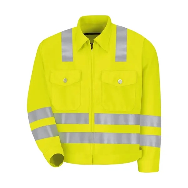 Red Kap Hi-Visibility Ike Jacket - Long Sizes... from ASI 84358 S&S Activewear
