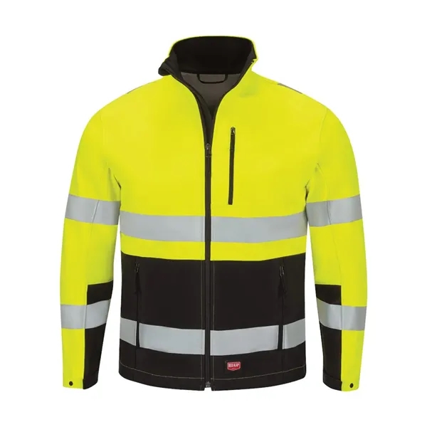 Red Kap Hi-Visibility Soft Shell Jacket... from ASI 84358 S&S Activewear