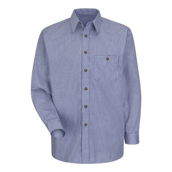 Mini-Plaid Uniform Long Sleeve Shirt... from ASI 84358 S&S Activewear