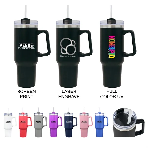 40 oz. Insulated Mug with spill proof lid and straw.... from ASI 52710 Lincoln Line