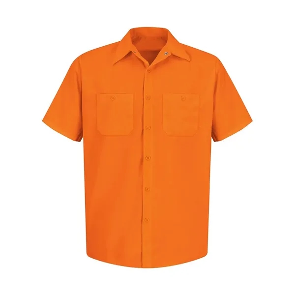 Short sleeve work shirt with full-button front closure and two button-through... from ASI 84358 S&S Activewear