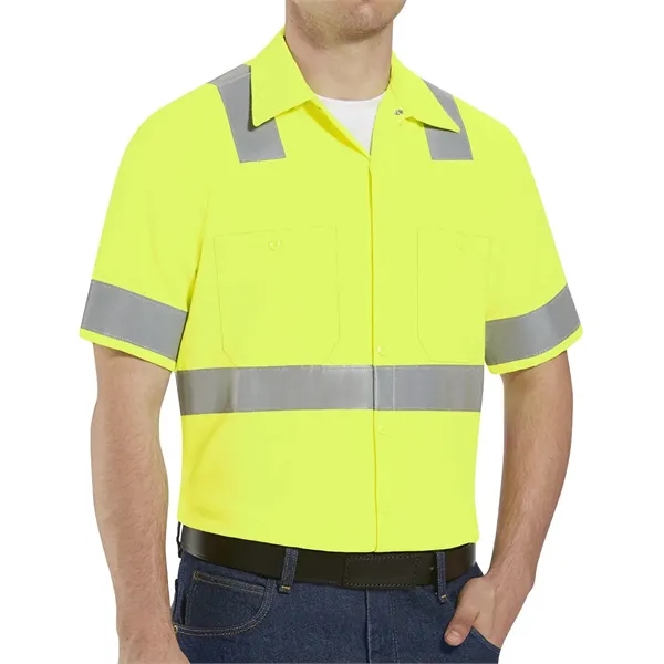 High Visibility Safety Short Sleeve Work Shirt Tall Sizes... from ASI 84358 S&S Activewear