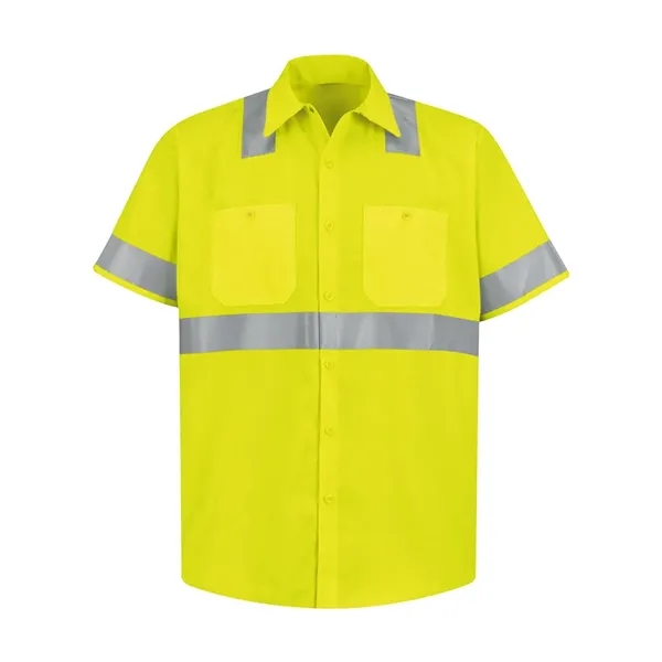 High Visibility Safety Short Sleeve Work Shirt Tall Sizes... from ASI 84358 S&S Activewear
