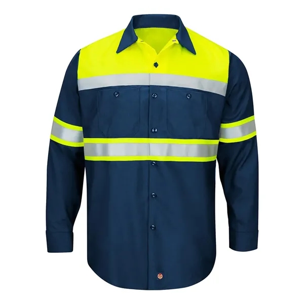 Hi-Visibility Colorblock Ripstop Long Sleeve Work Shirt... from ASI 84358 S&S Activewear