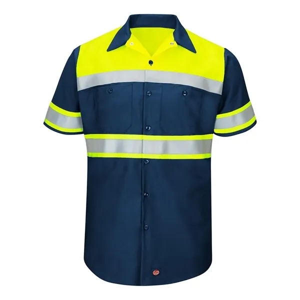 Hi-Visibility Colorblock Ripstop Short Sleeve Work Shirt... from ASI 84358 S&S Activewear