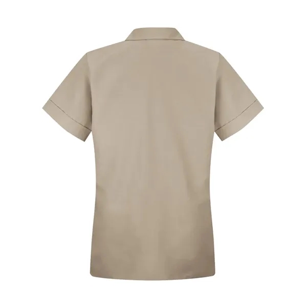 Loose fit short sleeve smock with button front and open collar.... from ASI 84358 S&S Activewear