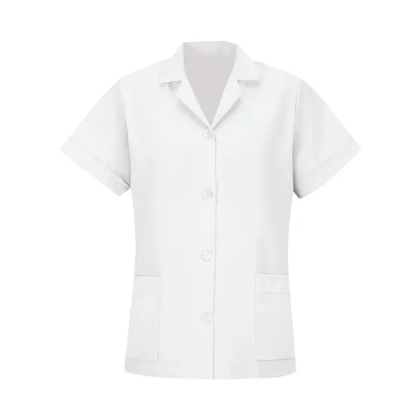 Loose fit short sleeve smock with button front and open collar.... from ASI 84358 S&S Activewear