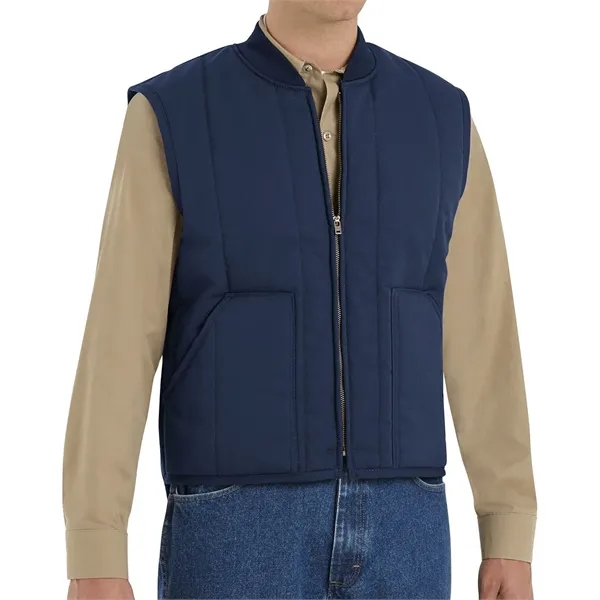 Quilted vest made of polyester/cotton twill with a rib-knit collar, side... from ASI 84358 S&S Activewear