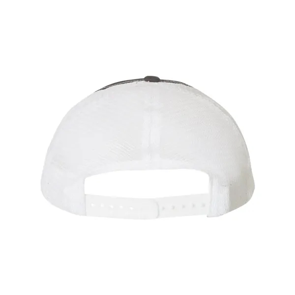 Washed trucker cap with a cotton front, mesh back, snapback closure,... from ASI 84358 S&S Activewear