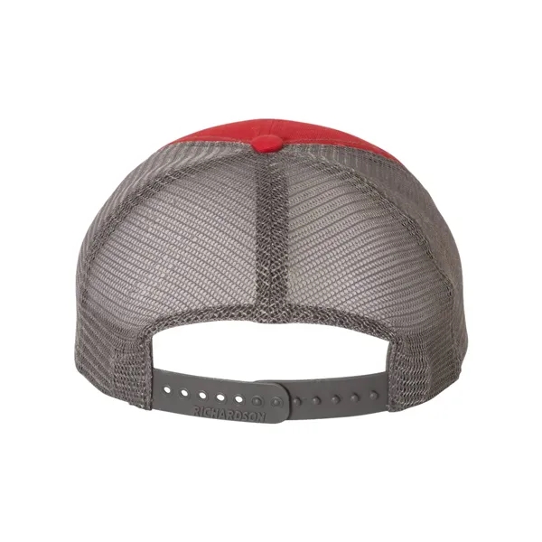 Washed trucker cap with a cotton front, mesh back, snapback closure,... from ASI 84358 S&S Activewear