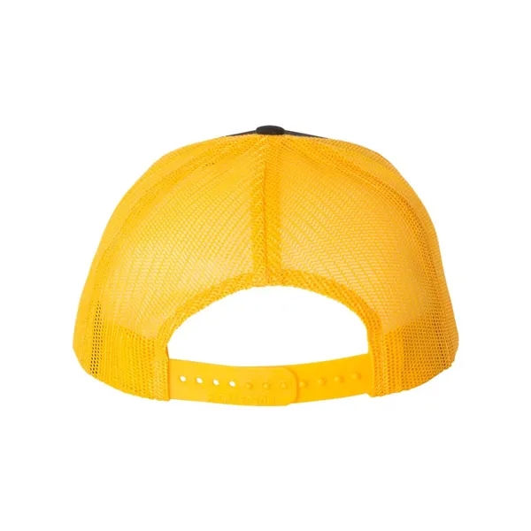 Trucker snapback cap made of polyester/cotton with a mesh back and... from ASI 84358 S&S Activewear