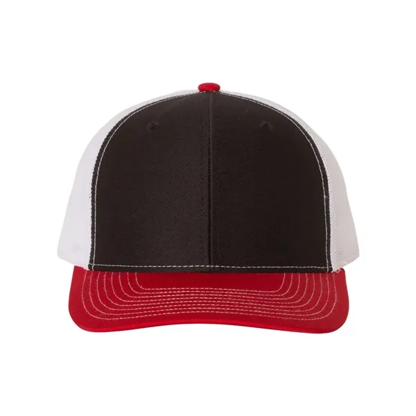 Trucker snapback cap made of polyester/cotton with a mesh back and... from ASI 84358 S&S Activewear