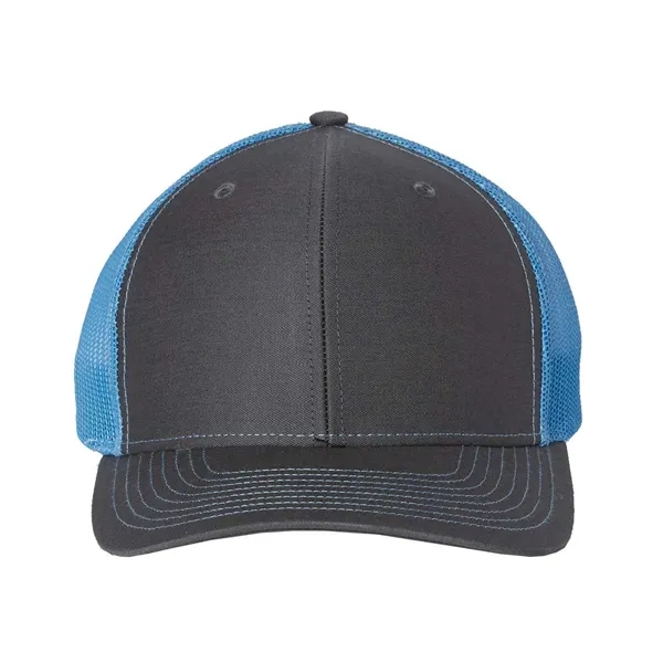 Trucker snapback cap made of polyester/cotton with a mesh back and... from ASI 84358 S&S Activewear