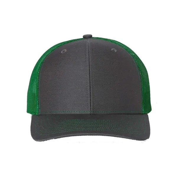 Trucker snapback cap made of polyester/cotton with a mesh back and... from ASI 84358 S&S Activewear